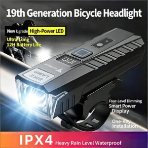 CFNex 1000 Lumens Rechargeable Bike Light with 12H Runtime, Waterproof LED Headlight & Flashlight for Night Riding